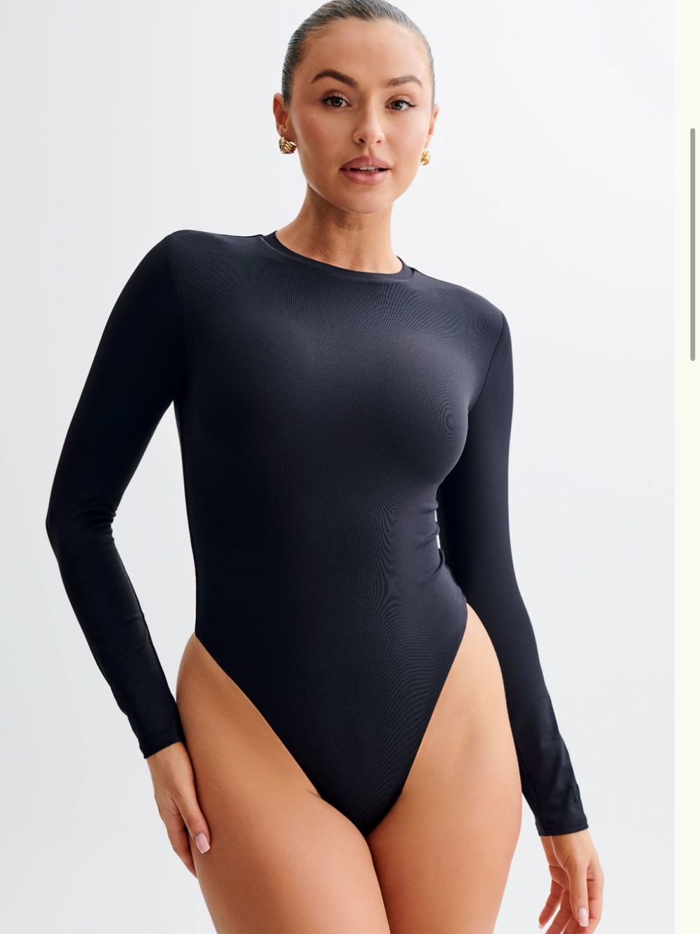 Delilah Long Sleeve Crew Neck Bodysuit